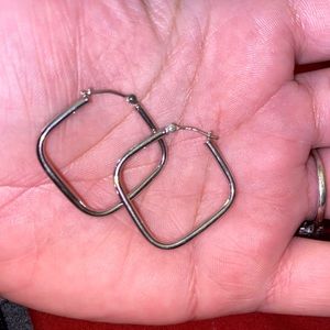 14k square earrings. Not plated. Real gold.